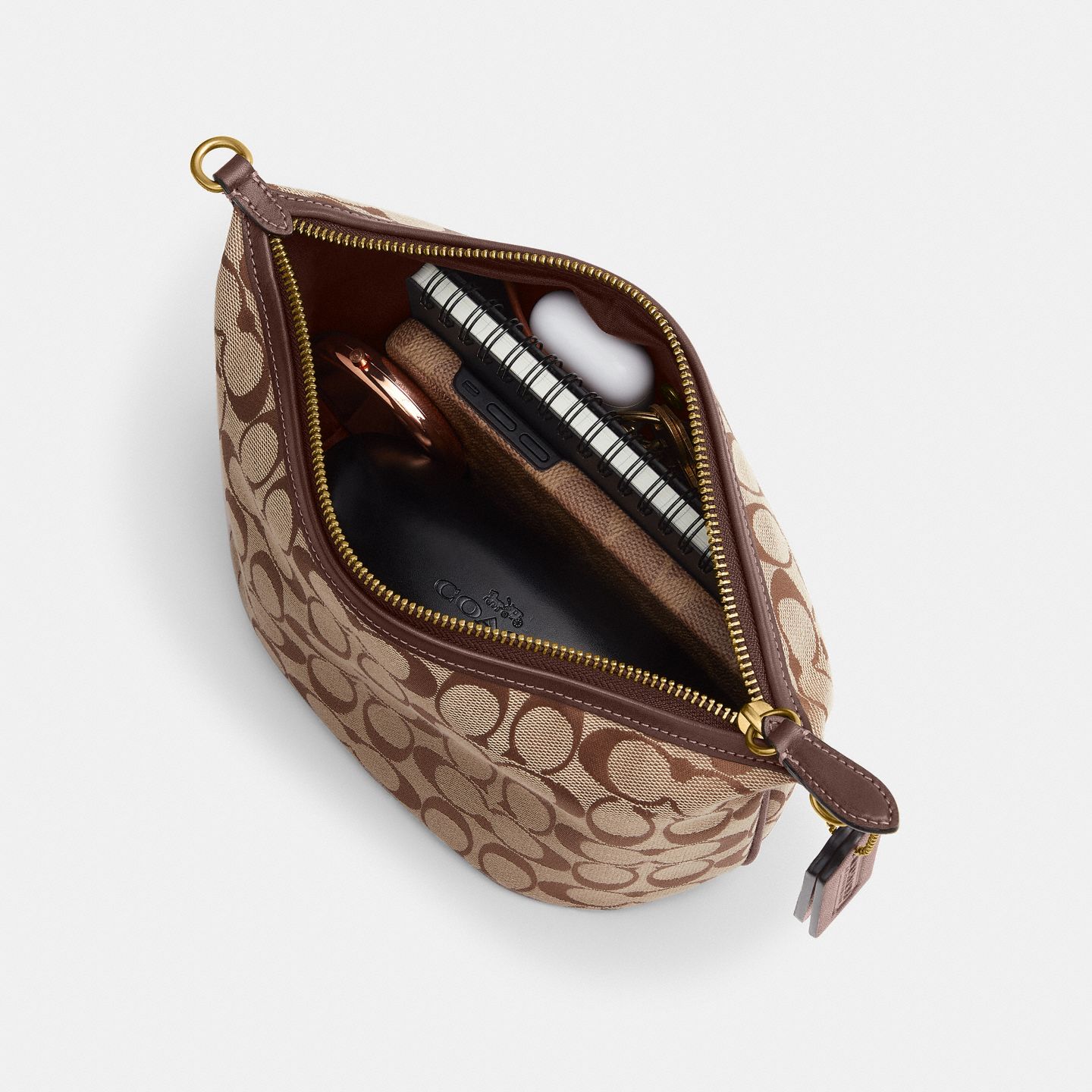 Женская сумка Coach Demi Bag In Signature Jacquard, цвет: Латунный / Хаки кленовый — фото 4