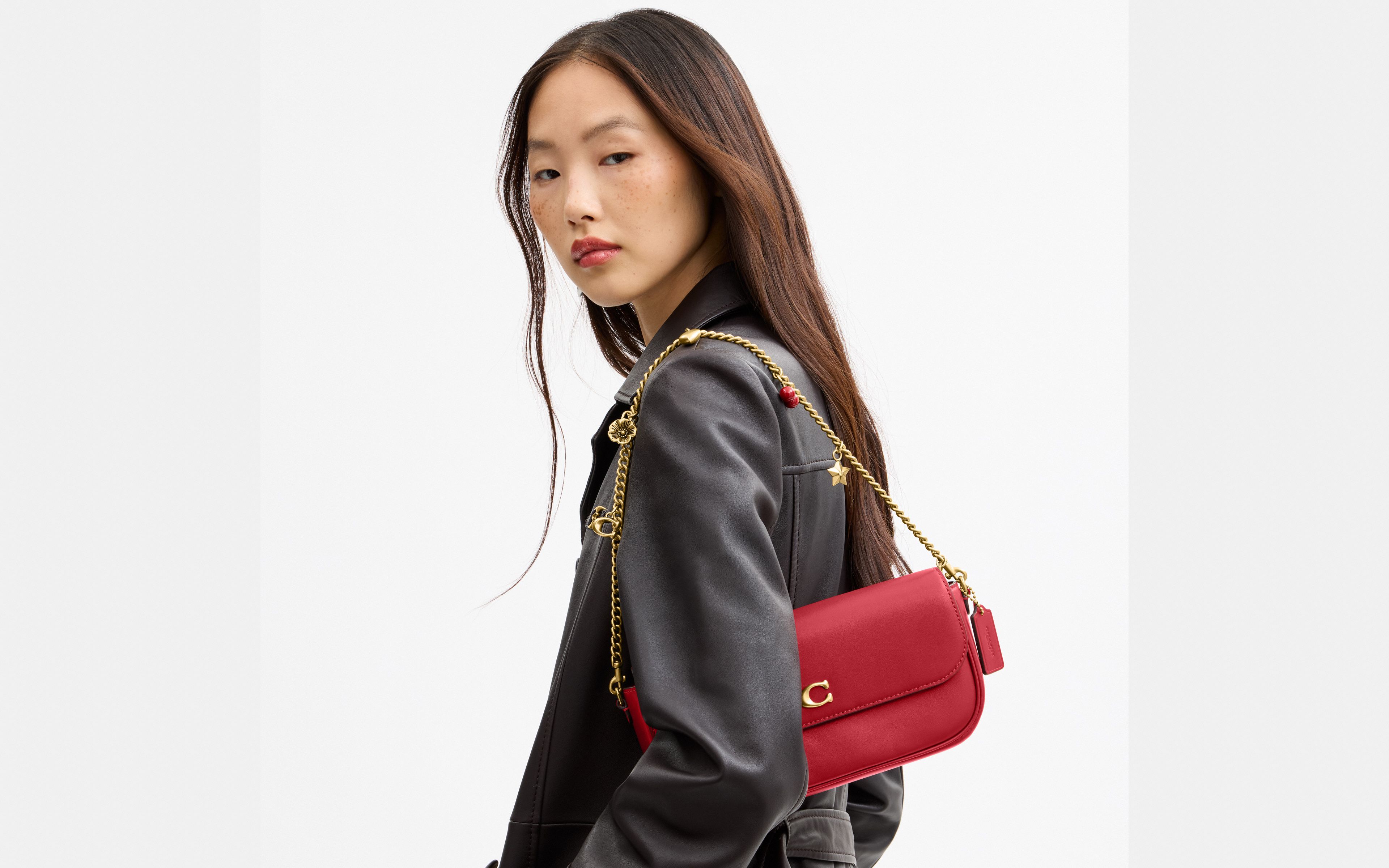 Brook Flap Chain Bag With Charm Chain Strap