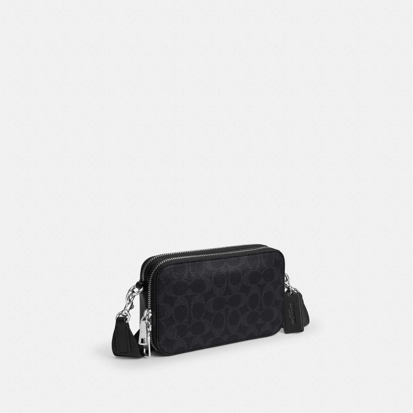 Мужская сумка Coach Clinton Crossbody Bag In Signature UpcraftedLeather, цвет: Чёрный — фото 2
