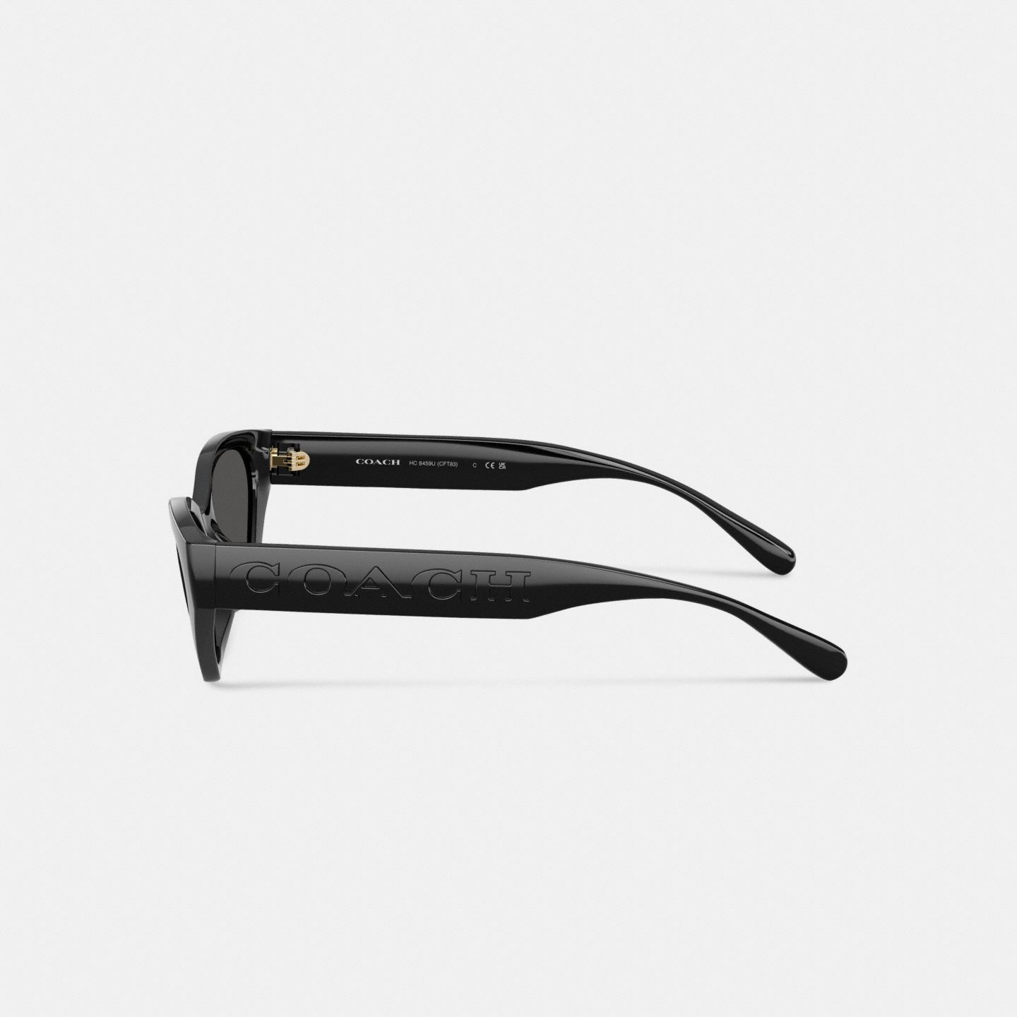 Женские солнцезащитные очки Coach Narrow Cat Eye Sunglasses, цвет: Чёрный — фото 3