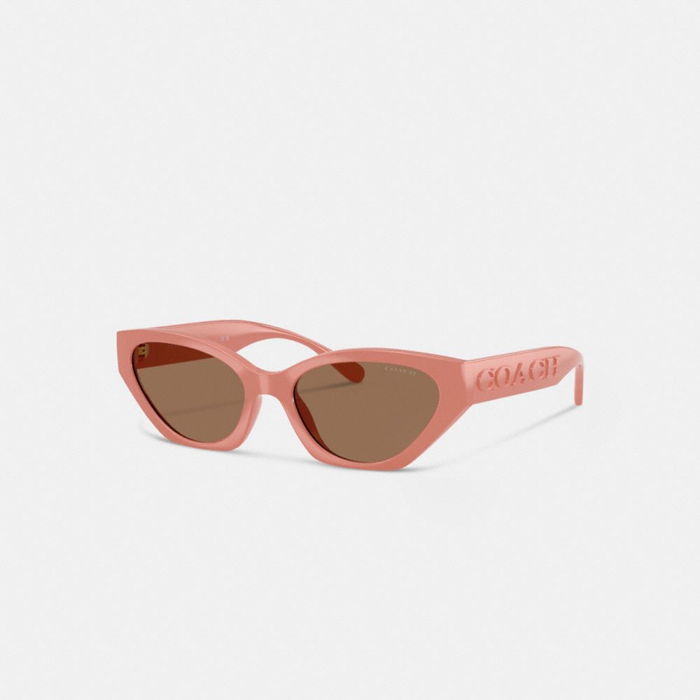 COACH®,Narrow Cat Eye Sunglasses,,Front View