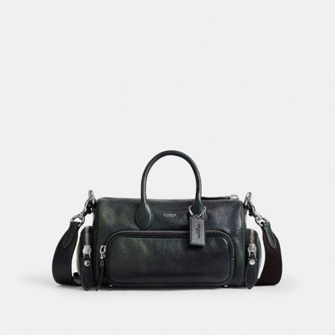Мужская сумка Coach Compass Bag 25 With Pockets, цвет: Тёмно-синий / Зелёный