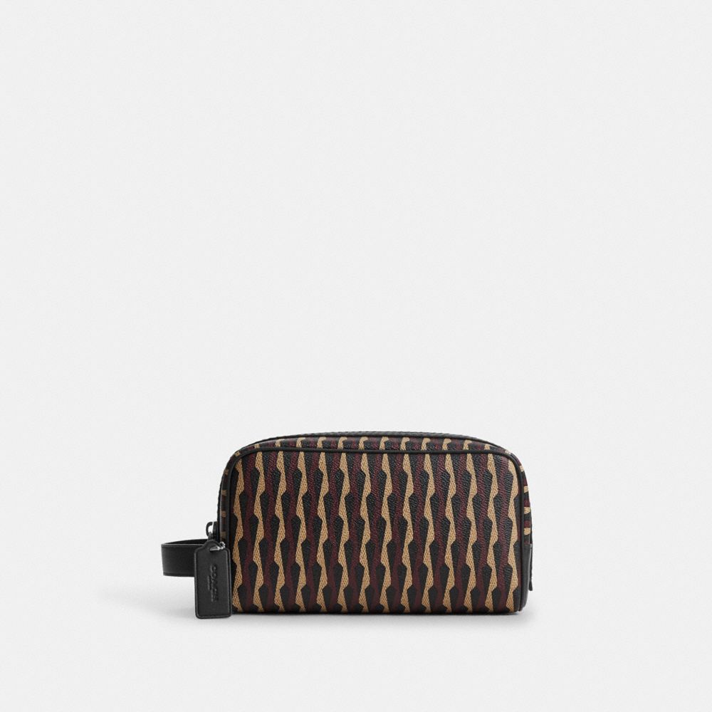 COACH®,Small Travel Kit With Geometric Print,,Front View