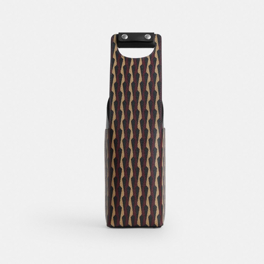 COACH®,Wine Carrier With Geometric Print,,Front View