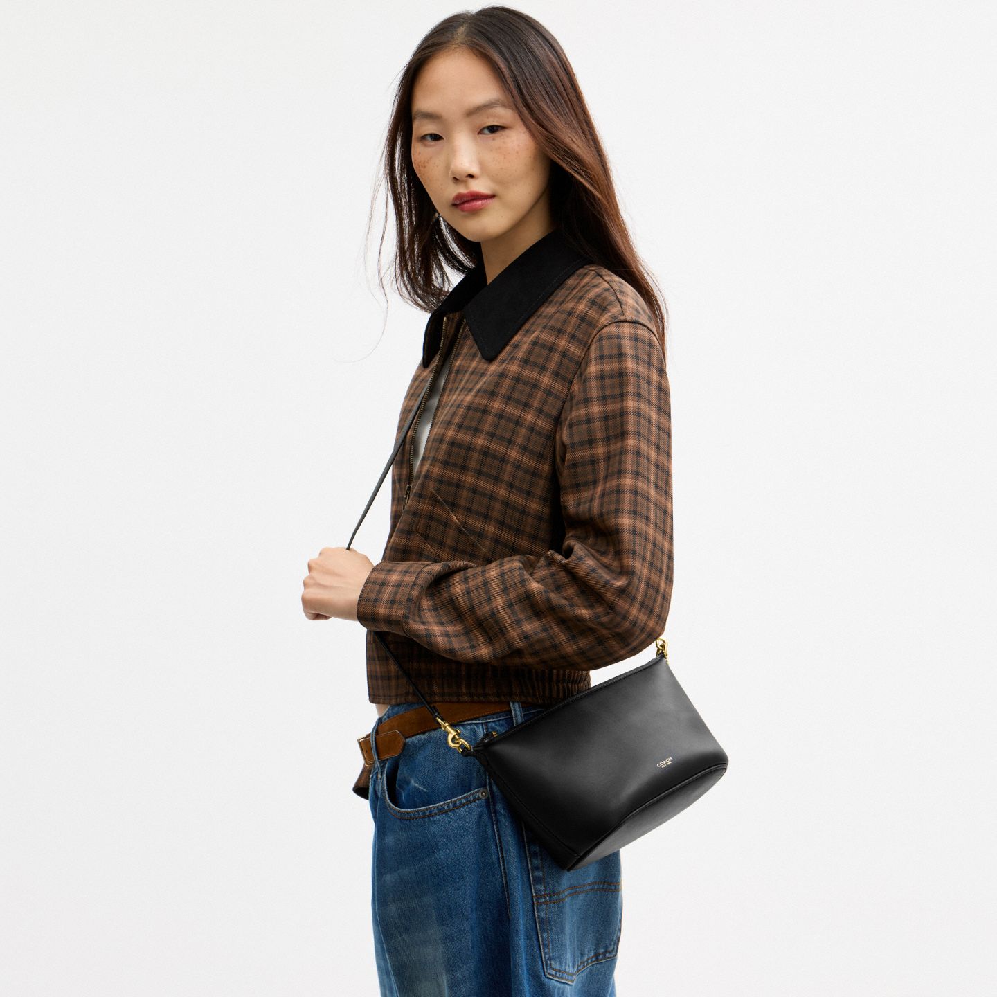 Женская сумка Coach Demi, цвет: Латунный / Чёрный — фото 6