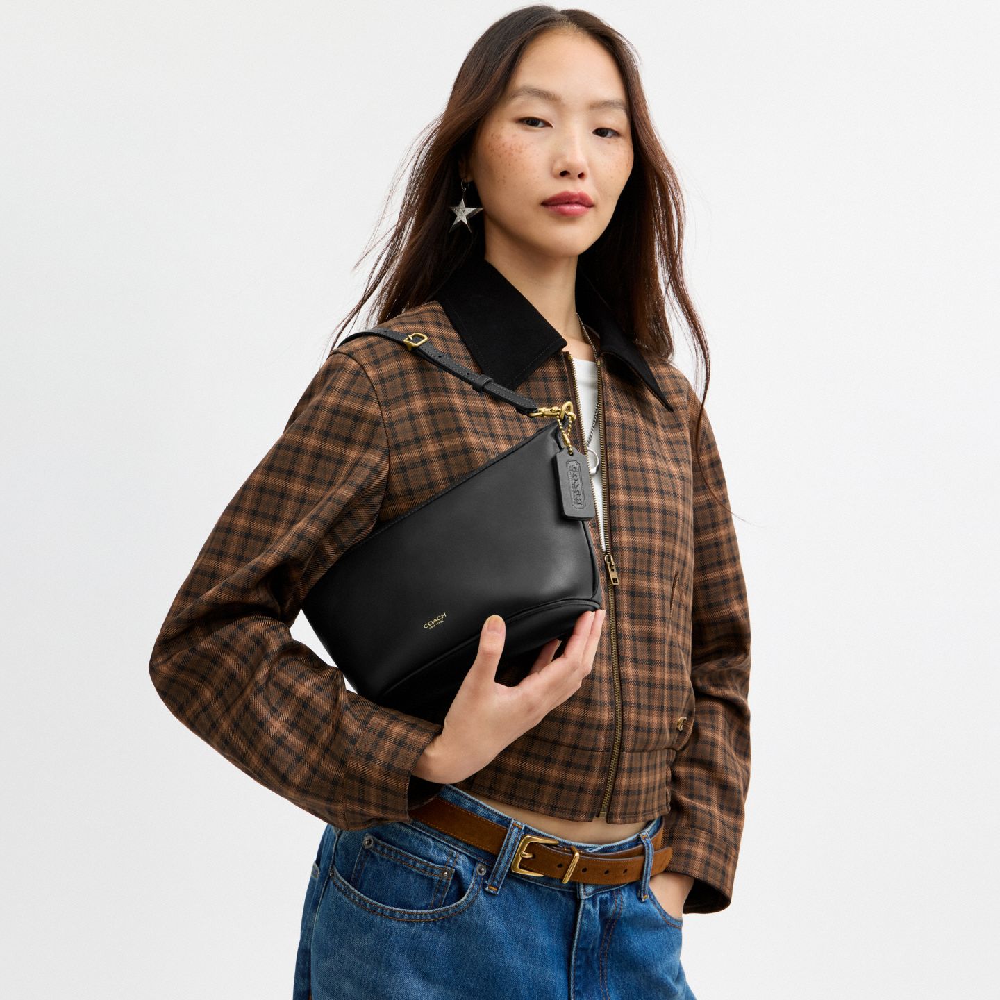 Женская сумка Coach Demi, цвет: Латунный / Чёрный — фото 7