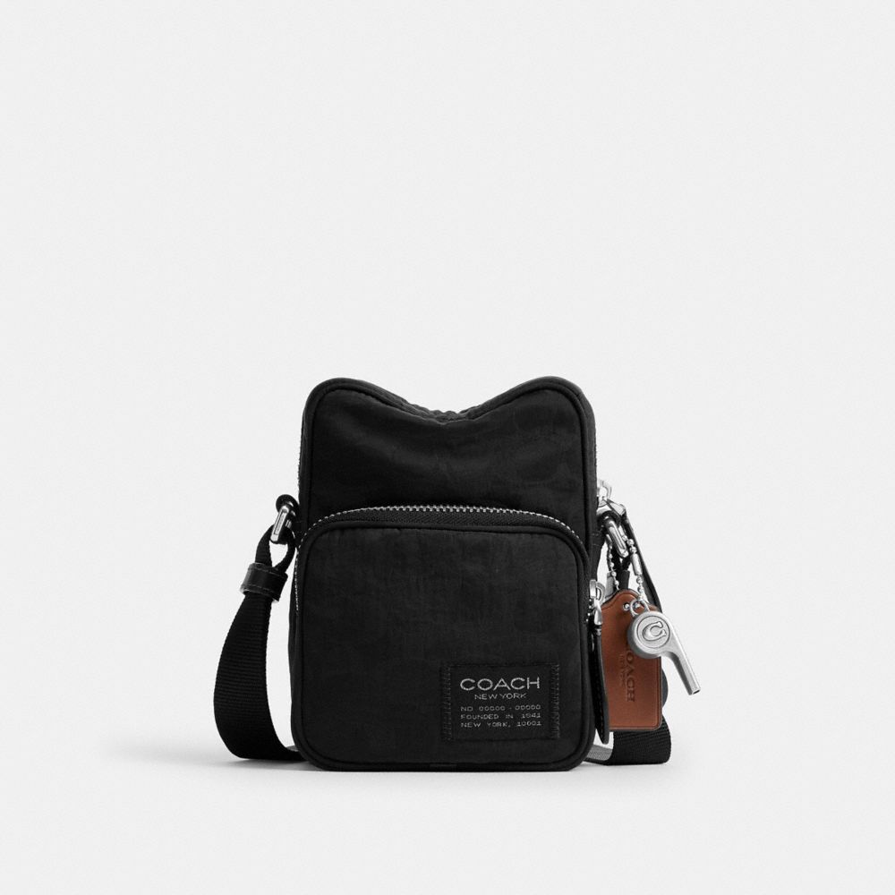 COACH®,Locke Crossbody Bag In Signature Nylon Jacquard,,Front View
