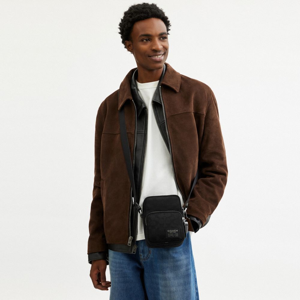 Locke Crossbody Bag Signature Nylon Jacquard
