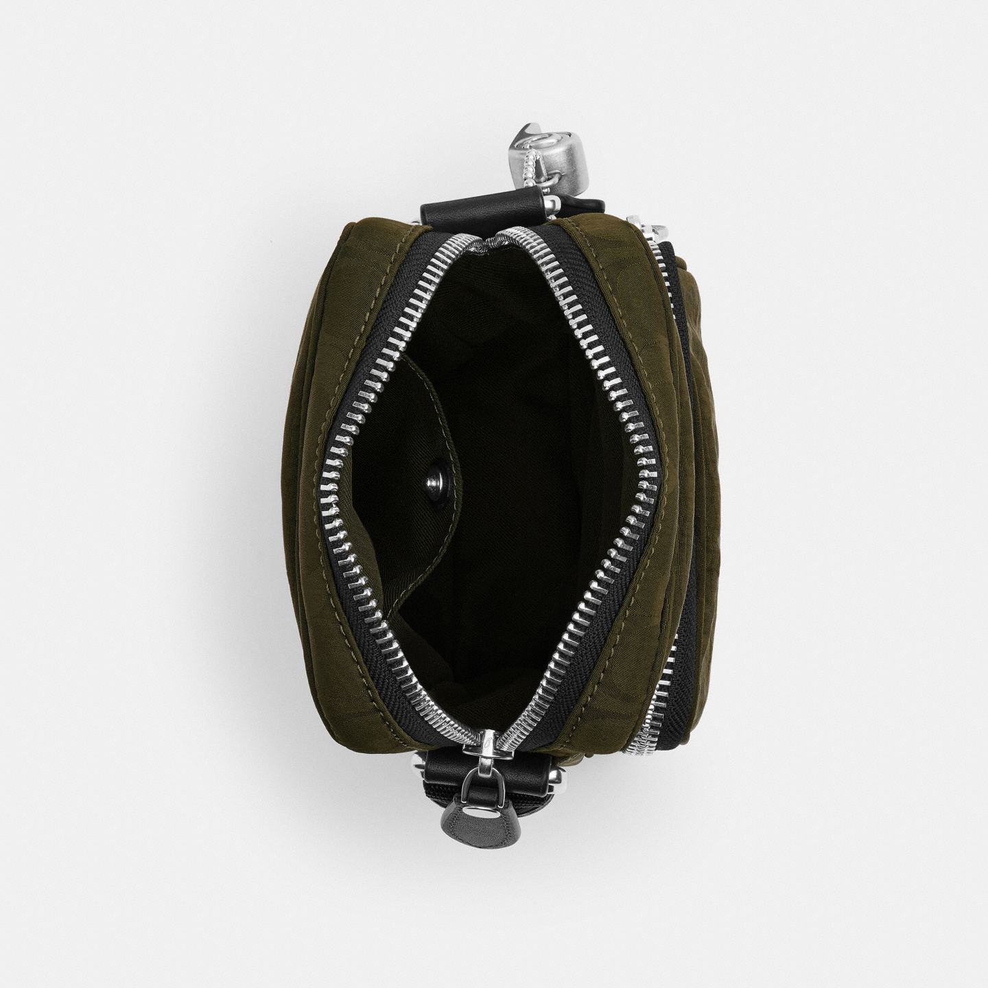 Мужская сумка Coach Locke Crossbody In Signature Nylon Jacquard, цвет: Тёмный мох — фото 4