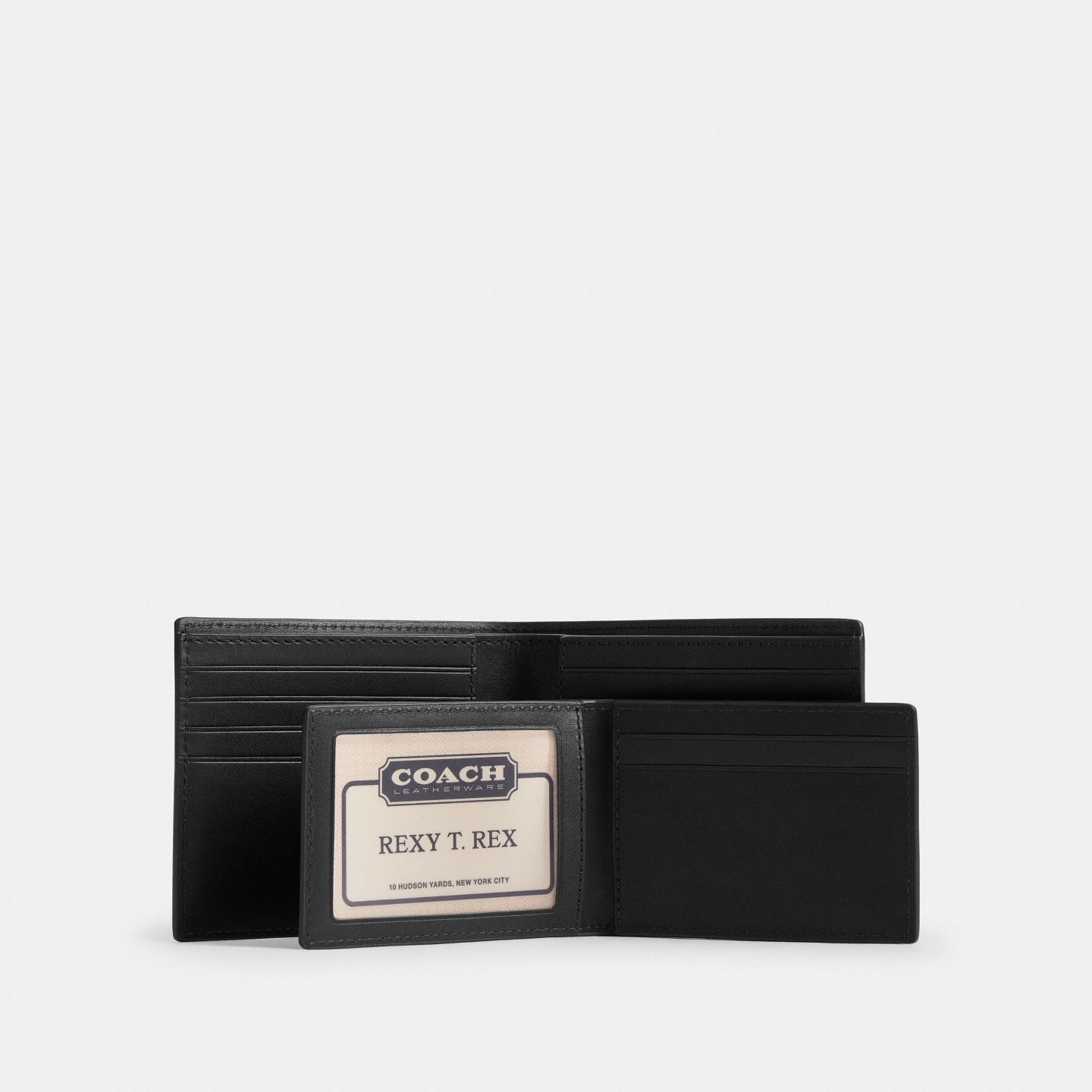 Мужской кошелёк Coach 3-In-1 Wallet In Signature UpcraftedLeather, цвет: Чёрный — фото 3