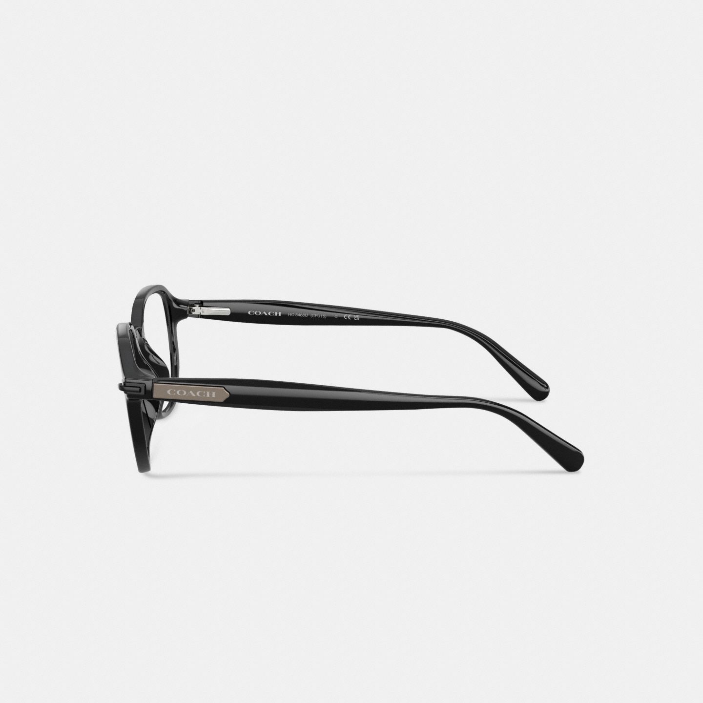Мужские солнцезащитные очки Coach Clip-On Round Sunglasses, цвет: Чёрный — фото 3