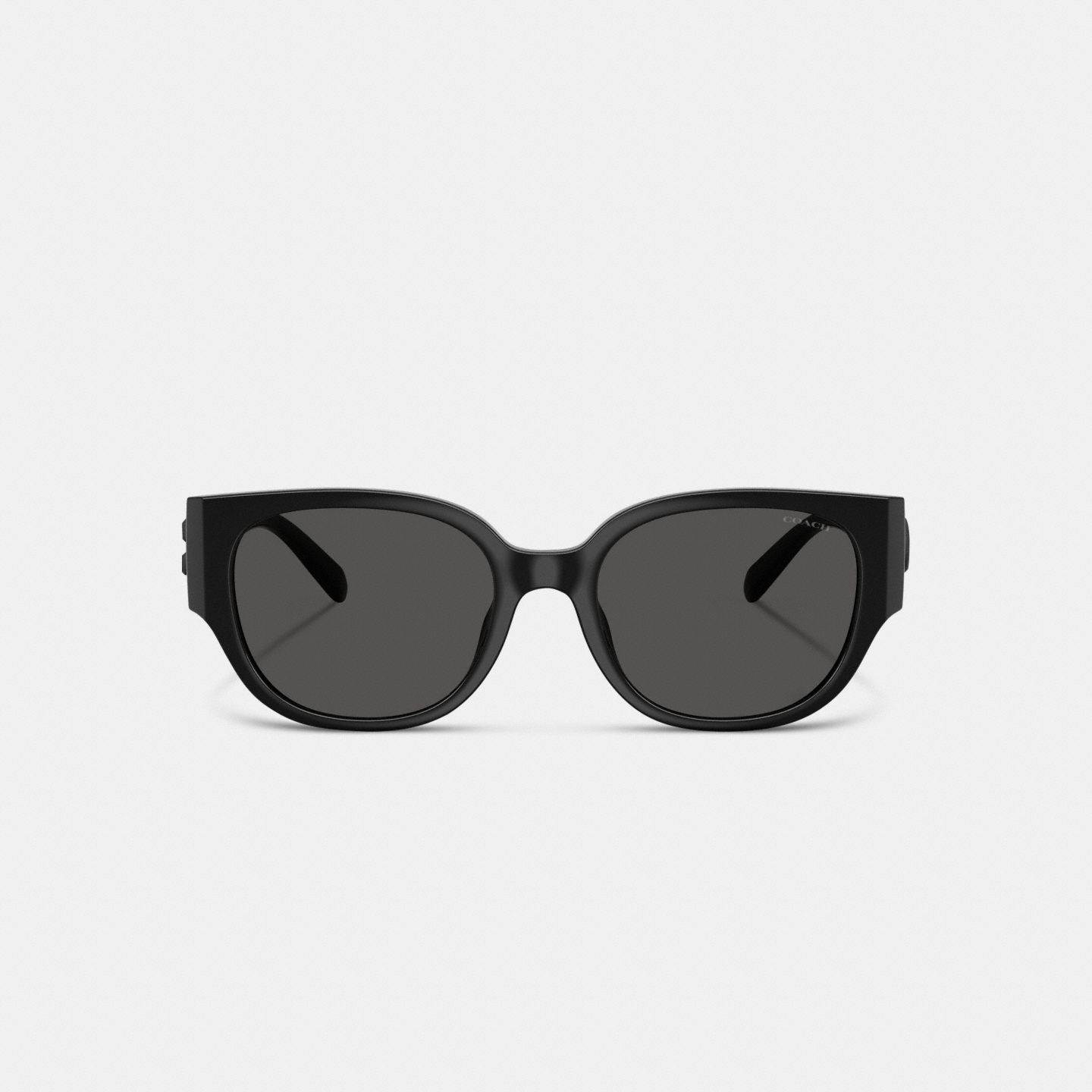 Женские солнцезащитные очки Coach Beveled C Square Sunglasses, цвет: Чёрный — фото 2