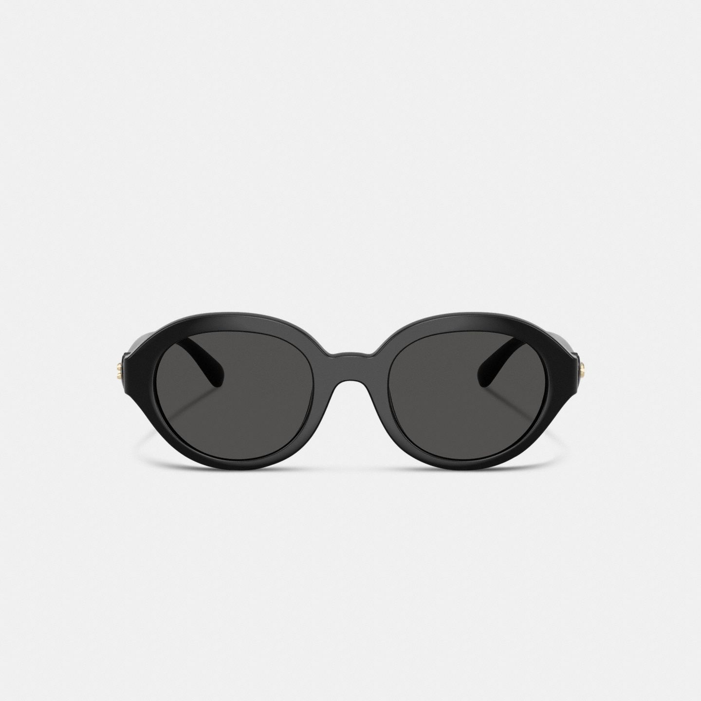 Женские солнцезащитные очки Coach C Heart Round Sunglasses, цвет: Чёрный — фото 2