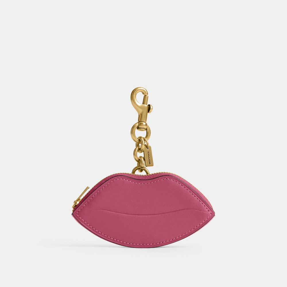 COACH®,Lips Coin Purse,Pink,Front View