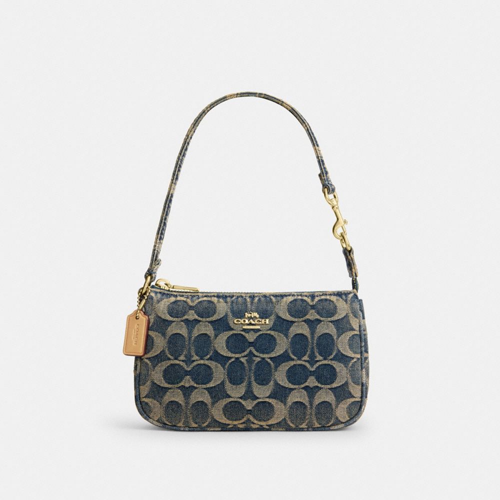 COACH&reg;,Nolita 19 In Signature Regenerative Cotton Denim,,Front View