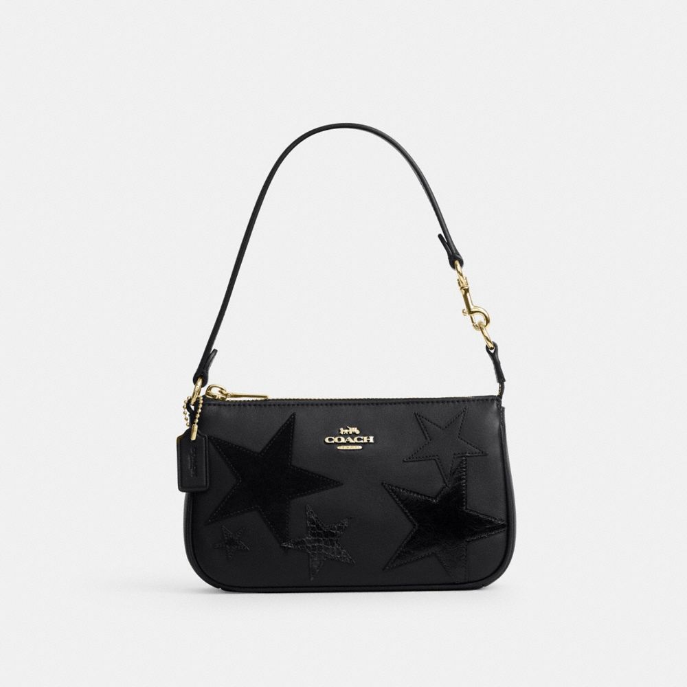 COACH®,Nolita 19 Avec Patchwork Étoile,smooth_leather,Mini,IM/블랙 멀티,Front View