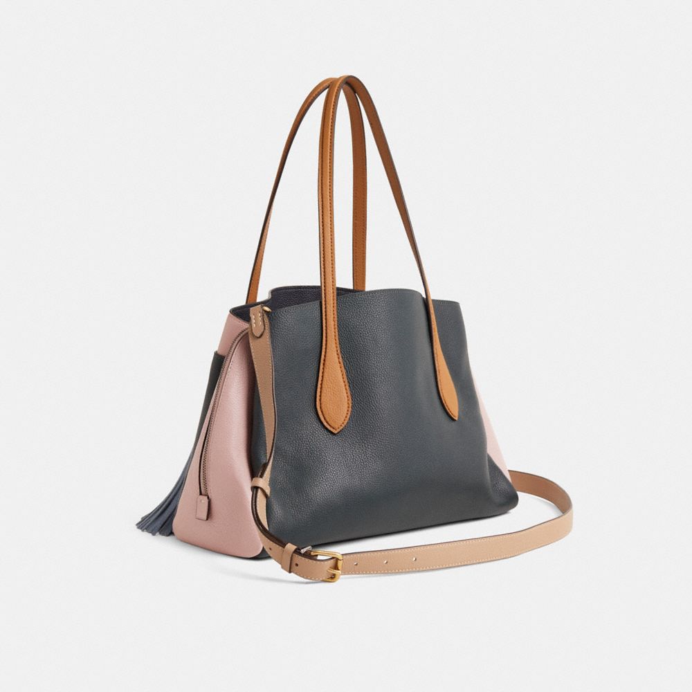 COACH®,Reloved Lora Carryall In Colorblock,Multi Color,Angle View