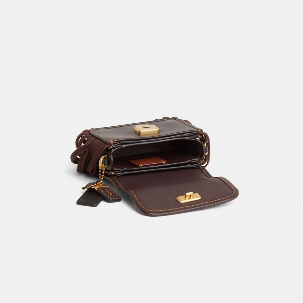 COACH®,Upcrafted Rogue Top Handle Bag 12 In Colorblock,Black,Inside View,Top View