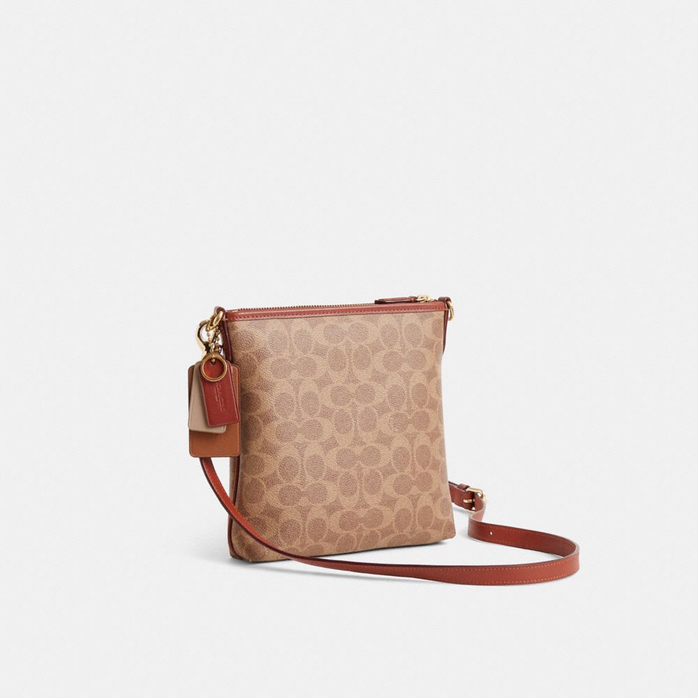 COACH®,Upcrafted Kitt Messenger Crossbody Bag,,Angle View