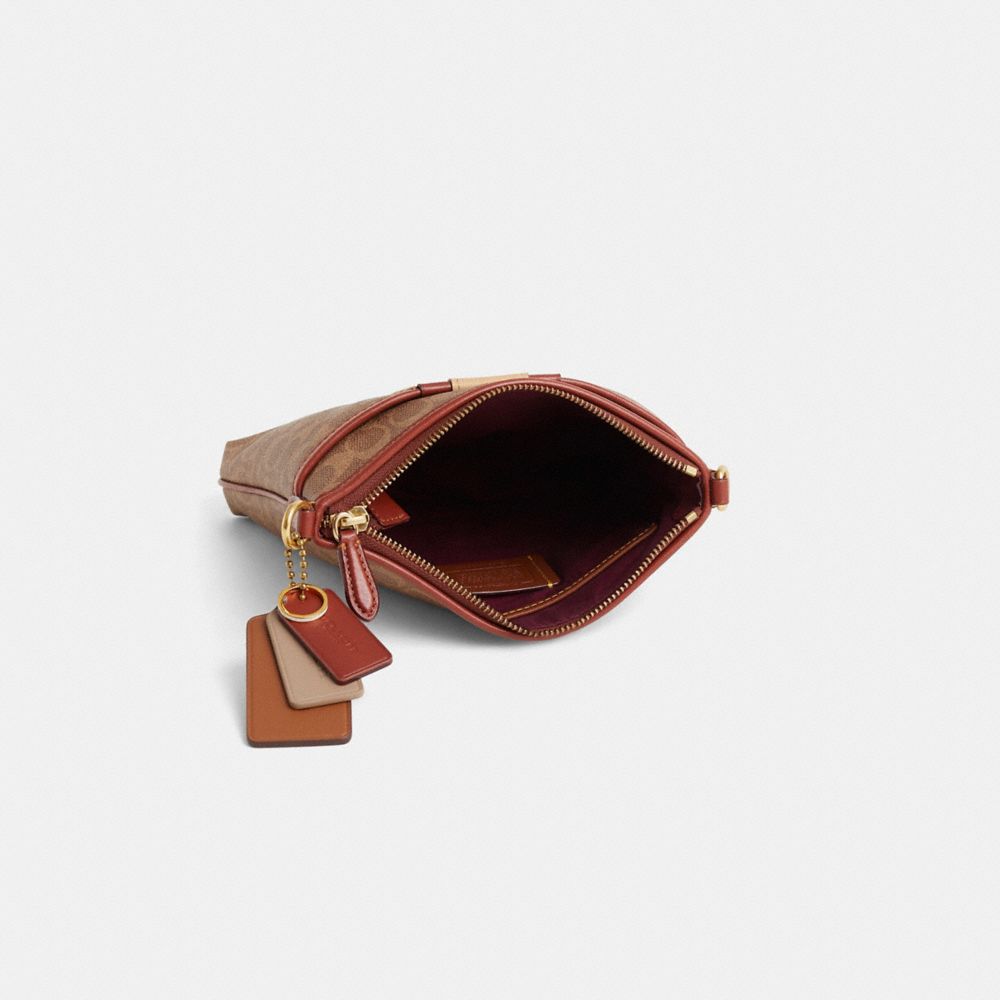 COACH®,Upcrafted Kitt Messenger Crossbody Bag,,Inside View,Top View