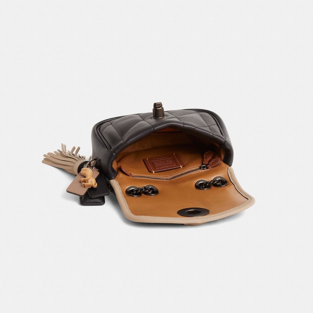 COACH®,Upcrafted Pillow Madison Shoulder Bag 18 With Quilting,Black,Inside View,Top View