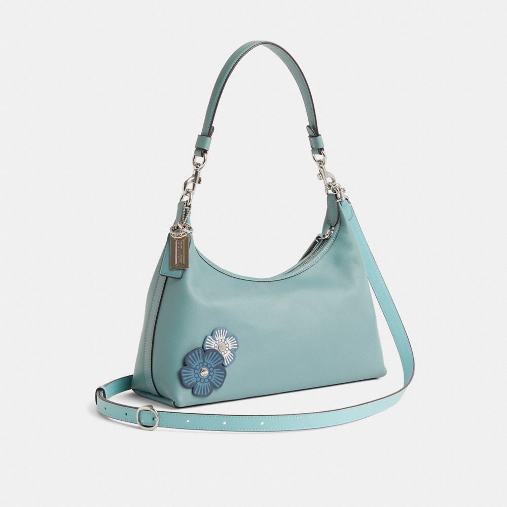 COACH®,Upcrafted Juliet Shoulder Bag,Blue,Angle View