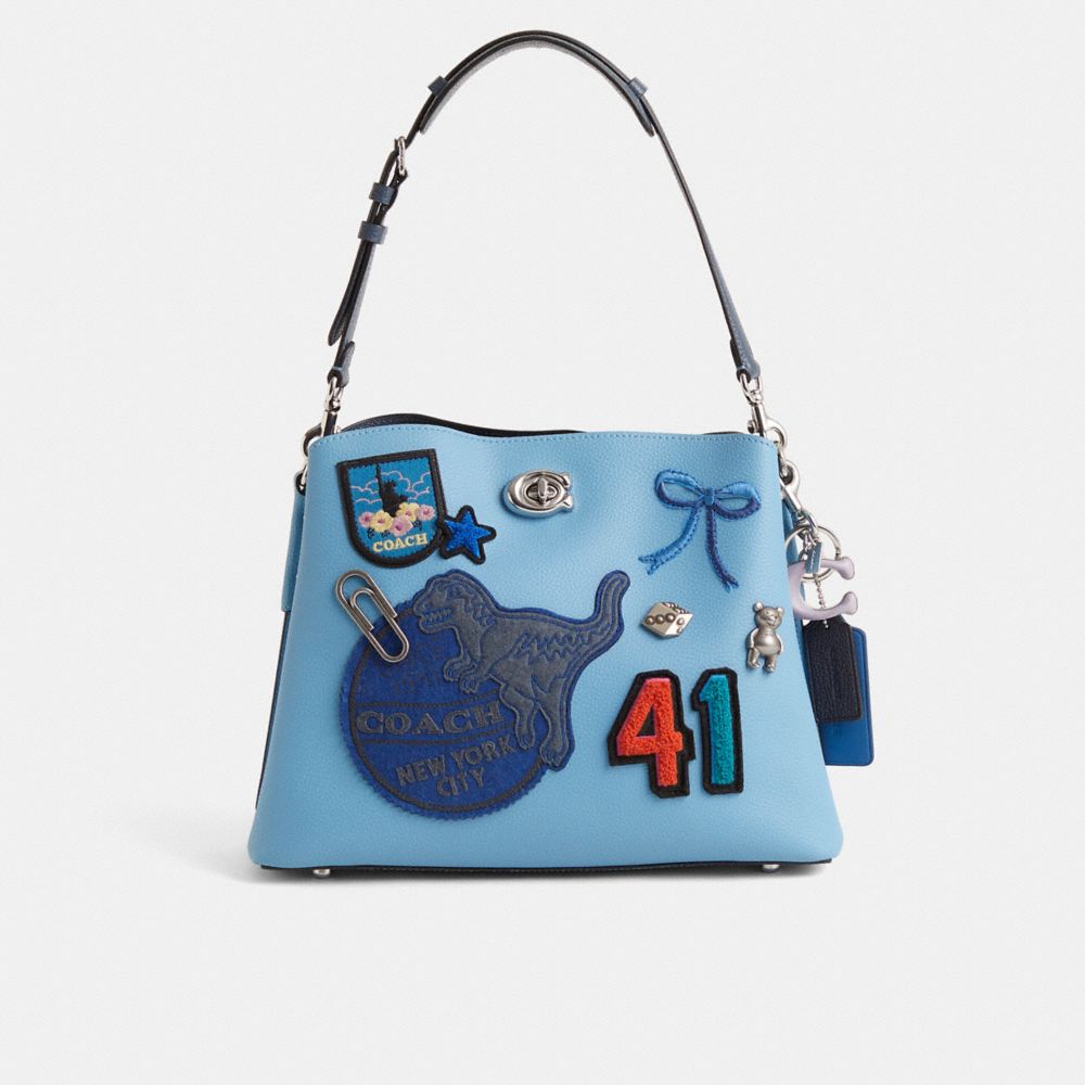 COACH コーチ/ウィロウ/サドルバッグ/水色/CA094/C22**/Aランク/84【中古】 COACH - COACH コーチ/ウィロウ/サドルバッグ/水色/CA094/C22**/A