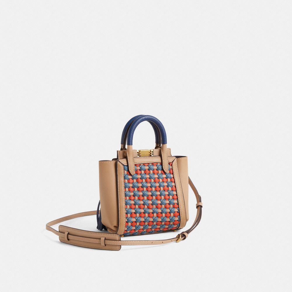 COACH®,Upcrafted Troupe Tote 16 With Weaving,,Angle View