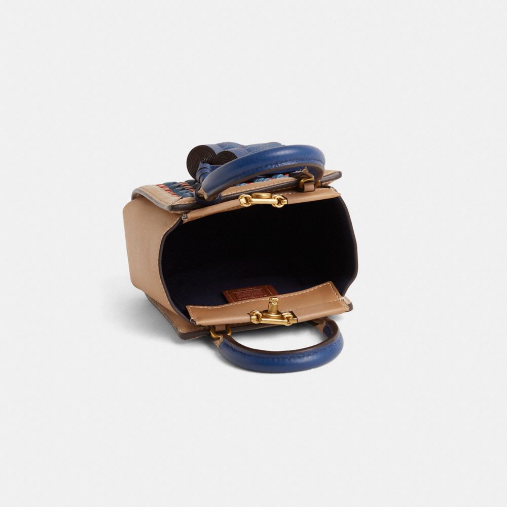 COACH®,Upcrafted Troupe Tote 16 With Weaving,,Inside View,Top View