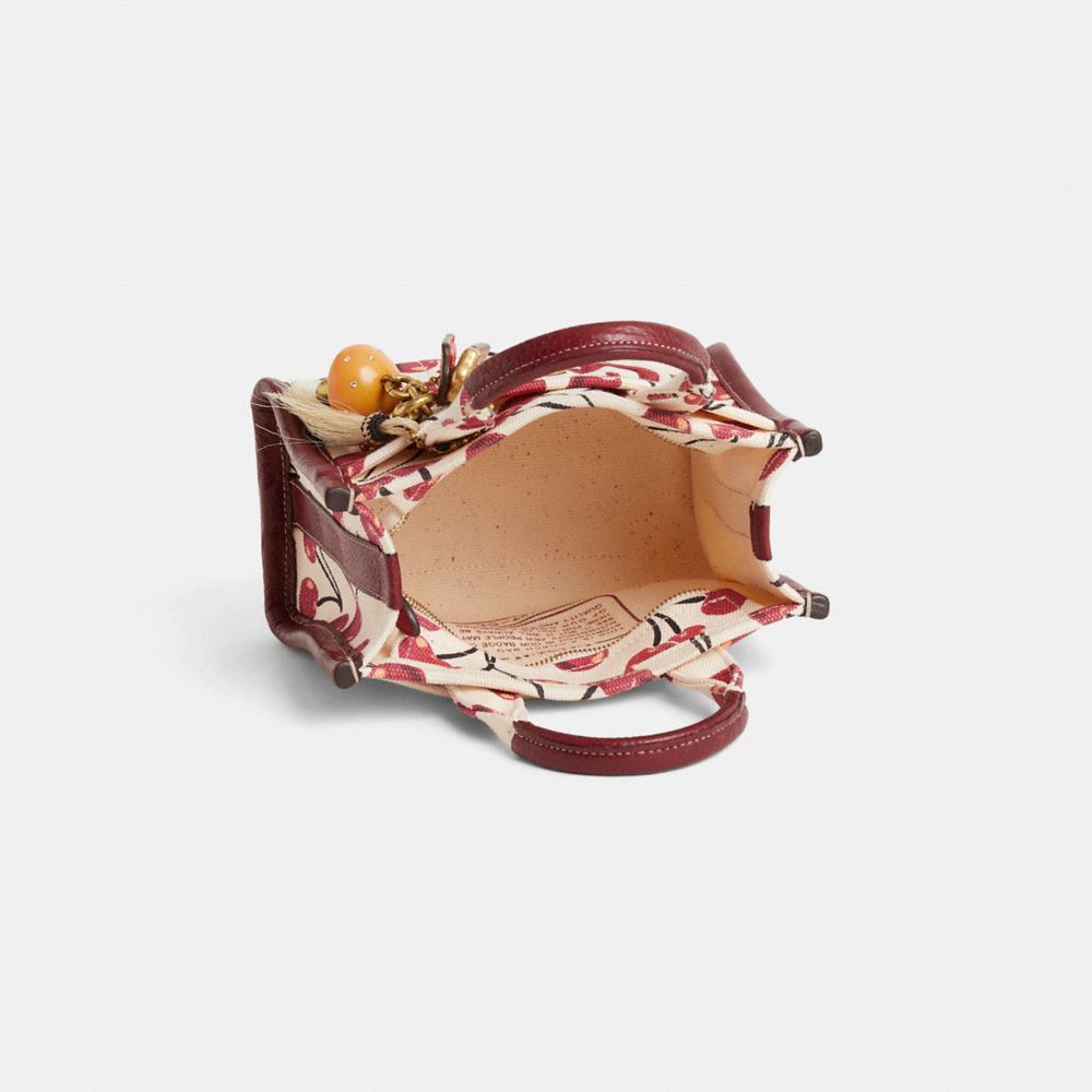 COACH®,Upcrafted Cargo Tote Bag 20 With Cherry Print,Multi Color,Inside View,Top View