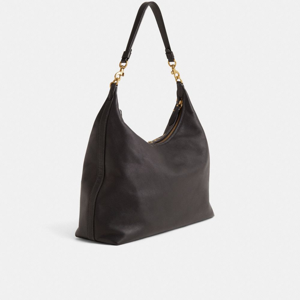 COACH®,Upcrafted Juliet Shoulder Bag 38,Black,Angle View