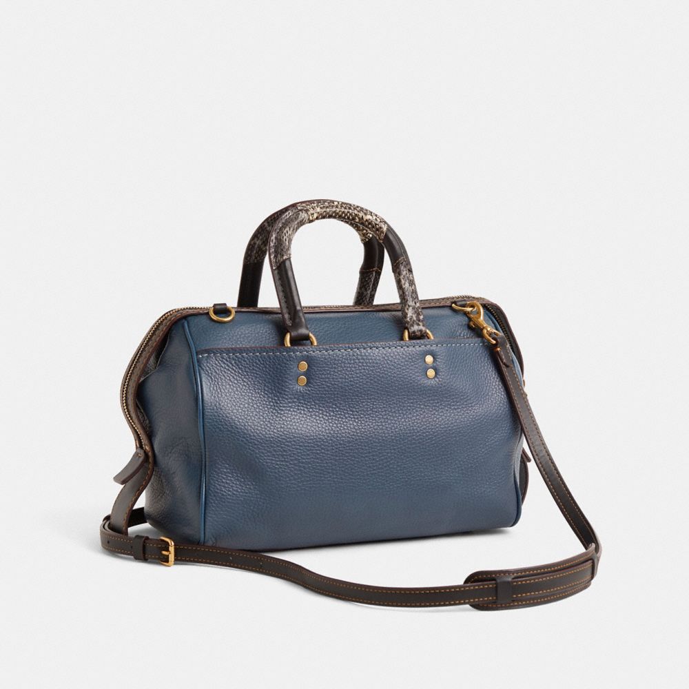 COACH®,Upcrafted Rogue Satchel With Patchwork Snakeskin Handle,,Angle View