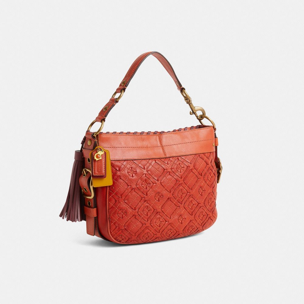 COACH®,Upcrafted Zoe Shoulder Bag,,Angle View