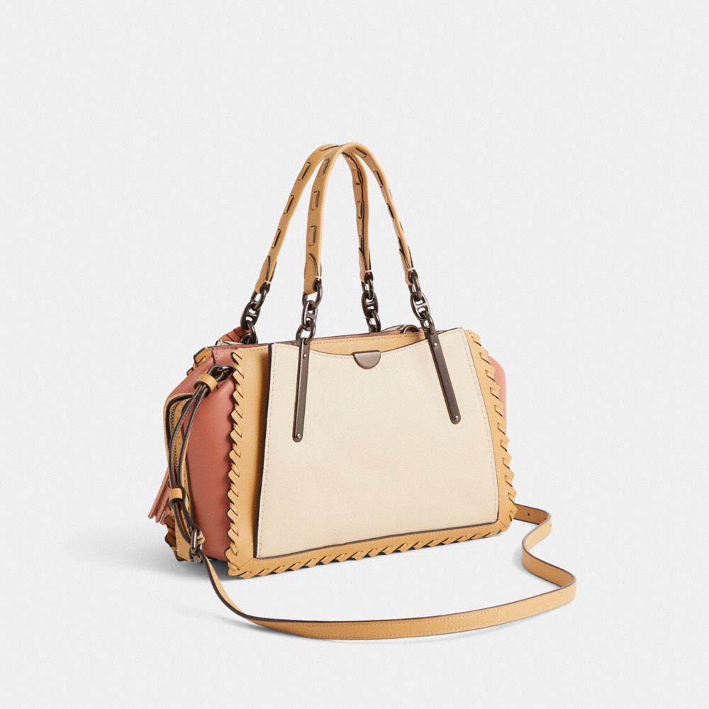 COACH®,Upcrafted Dreamer In Colorblock With Whipstitch,Cream,Angle View