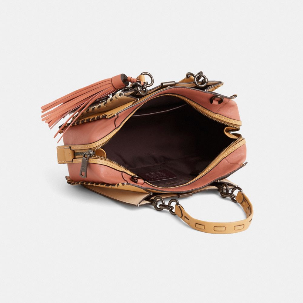 COACH®,Upcrafted Dreamer In Colorblock With Whipstitch,Cream,Inside View,Top View