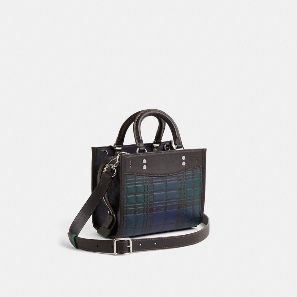 COACH®,Upcrafted Rogue 20 With Plaid Print,,Angle View