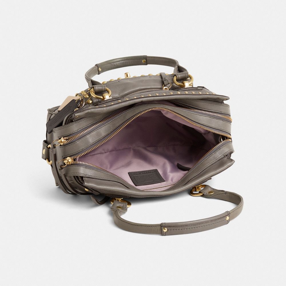 COACH®,Upcrafted Hamptons Lindsay Satchel,,Inside View,Top View
