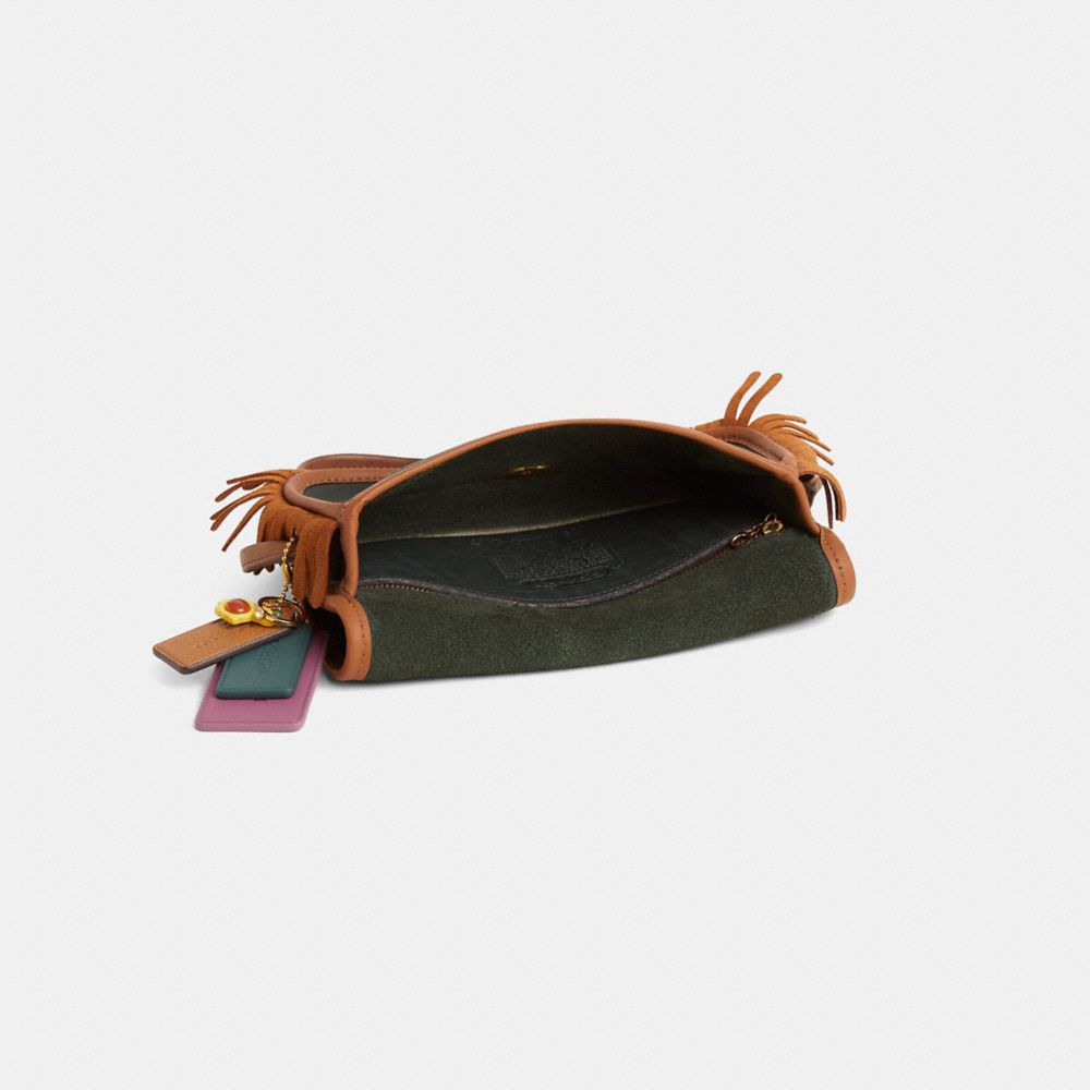 COACH®,Upcrafted Vintage Dinky Bag Spectator,Multi Color,Inside View,Top View