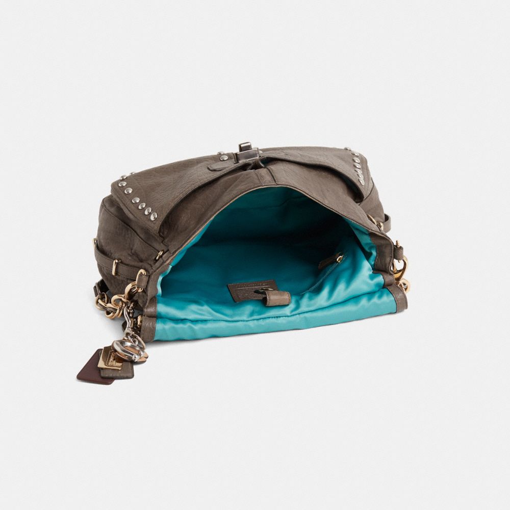 COACH®,Upcrafted Buffalo Leather Dowel Flap,,Inside View,Top View