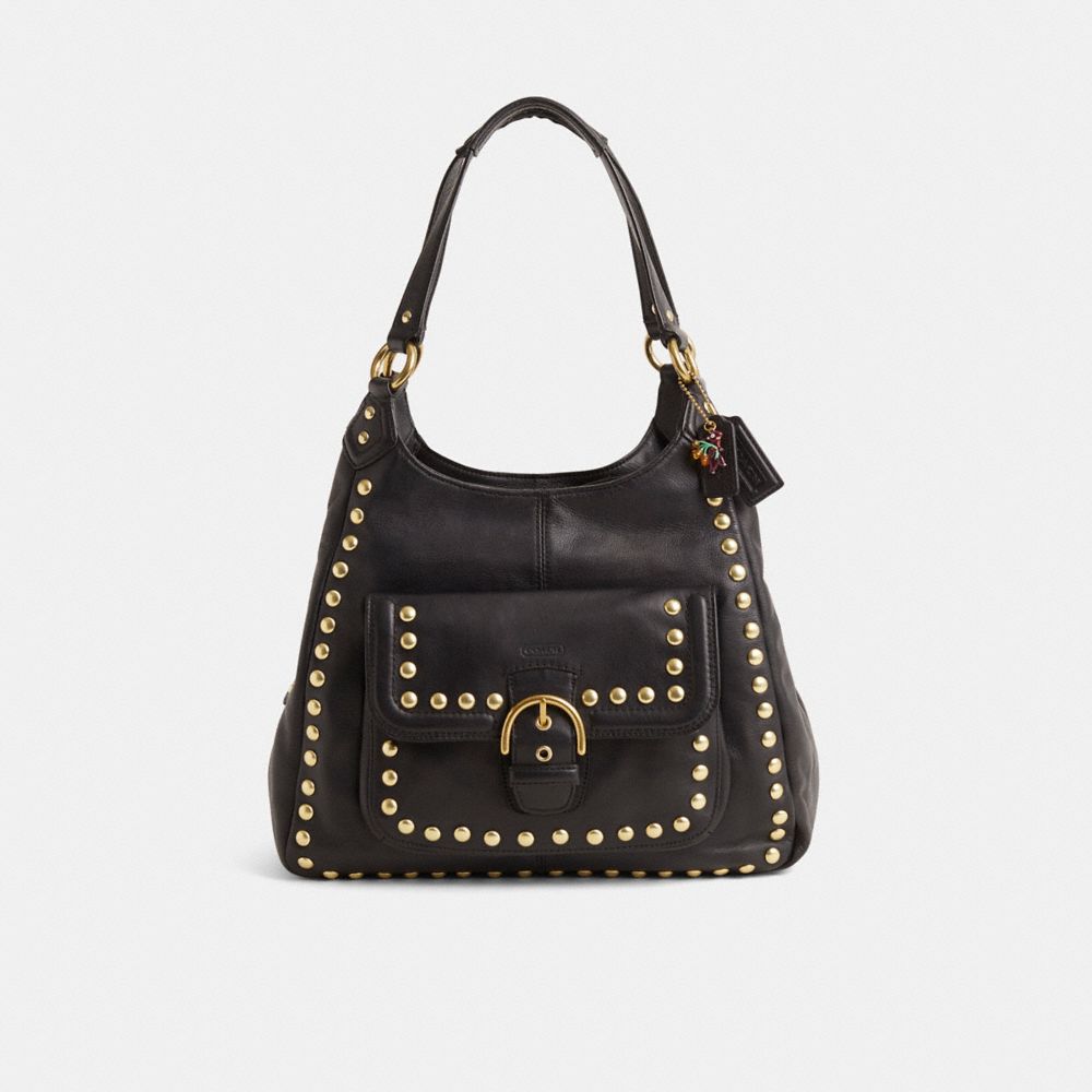 COACH®,Upcrafted Campbell Leather Hobo,,Front View