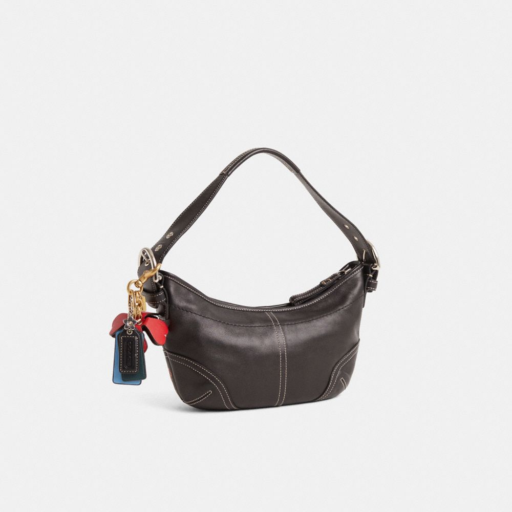 COACH®,Upcrafted Vintage Soho Small Hobo,Black,Angle View