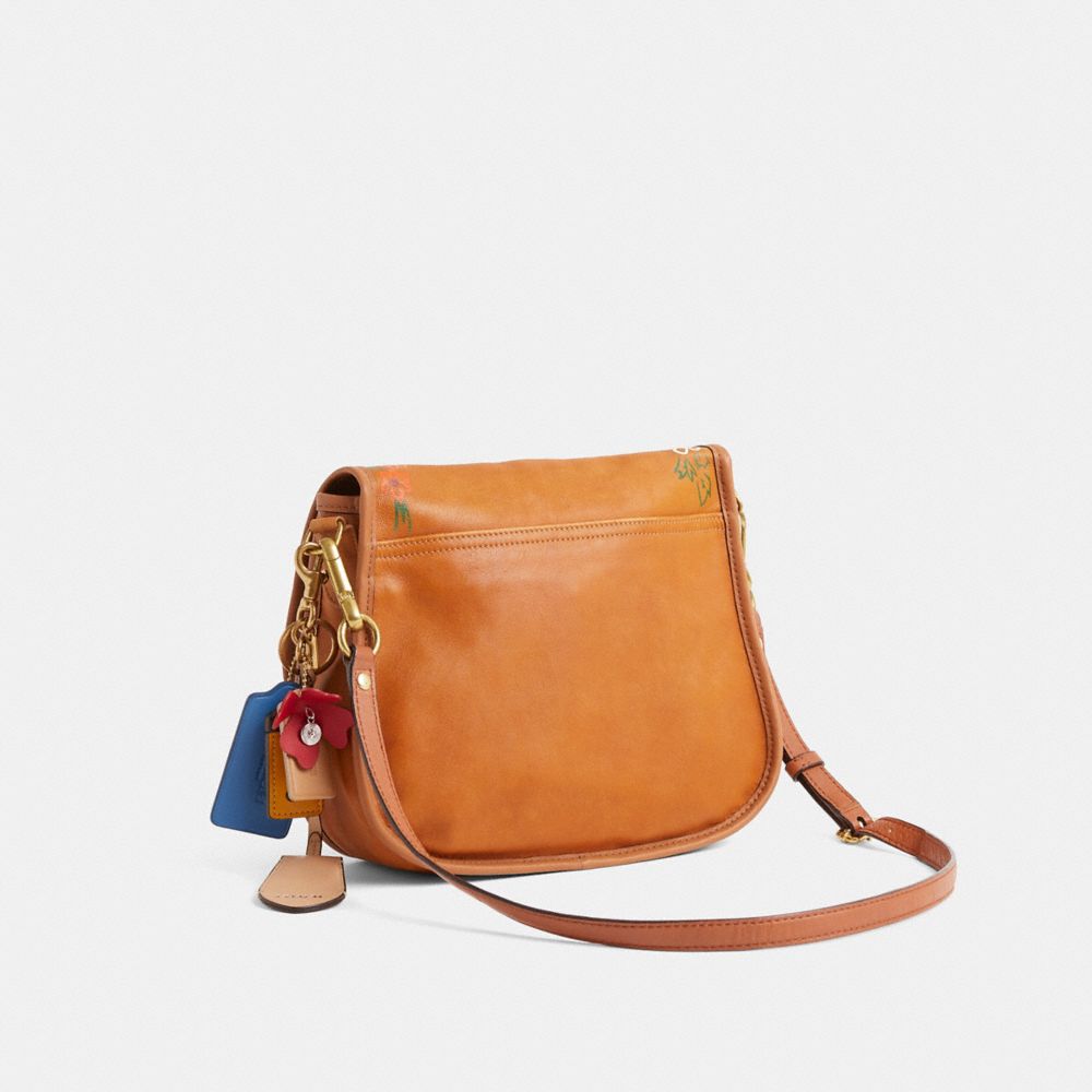 COACH®,Upcrafted Vintage Lightweight Shoulder Bag,Brown,Angle View