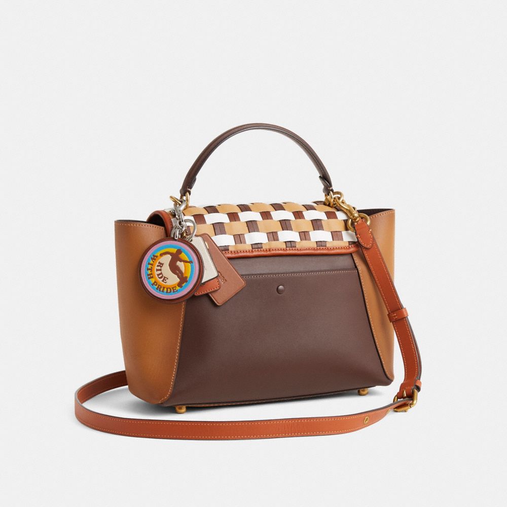 COACH®,Upcrafted Courier Carryall In Colorblock,,Angle View