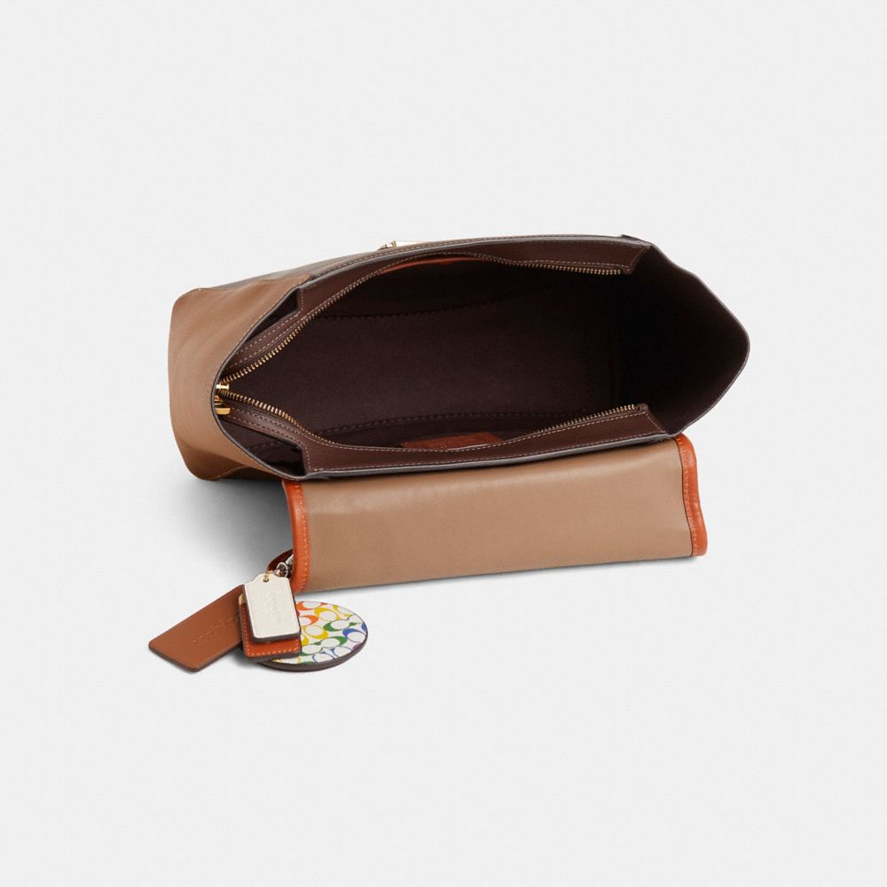 COACH®,Upcrafted Courier Carryall In Colorblock,,Inside View,Top View