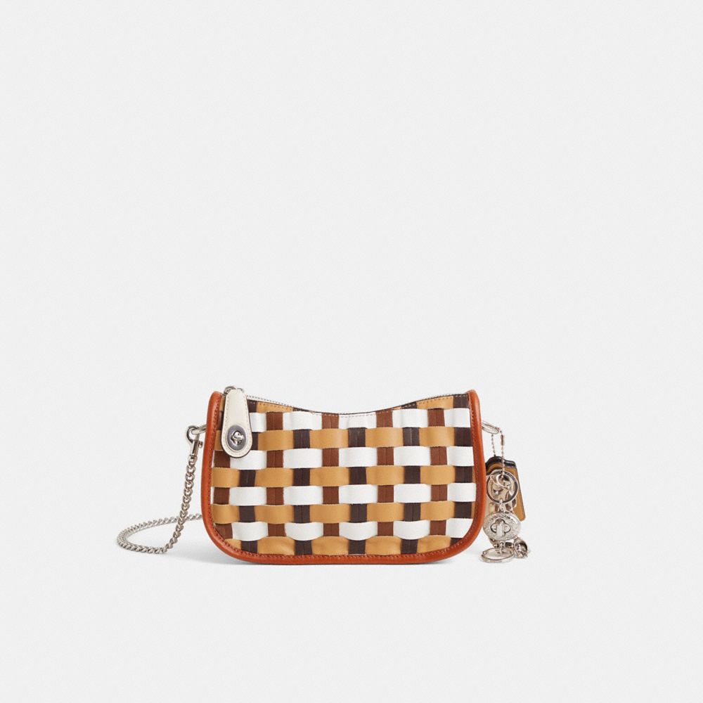 COACH®,Upcrafted Swinger Bag In Signature Jacquard,,Front View