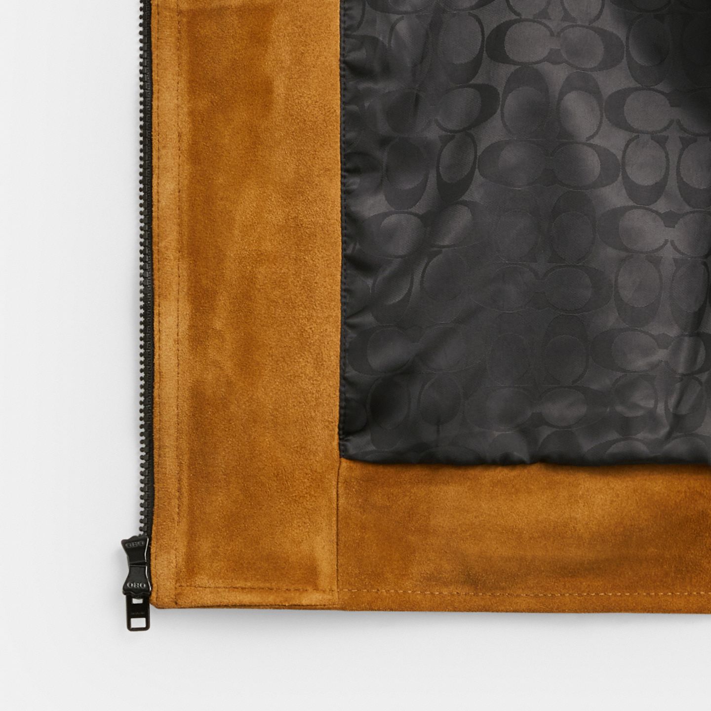 Мужская куртка Coach Suede Bomber, цвет: Коричневый — фото 2