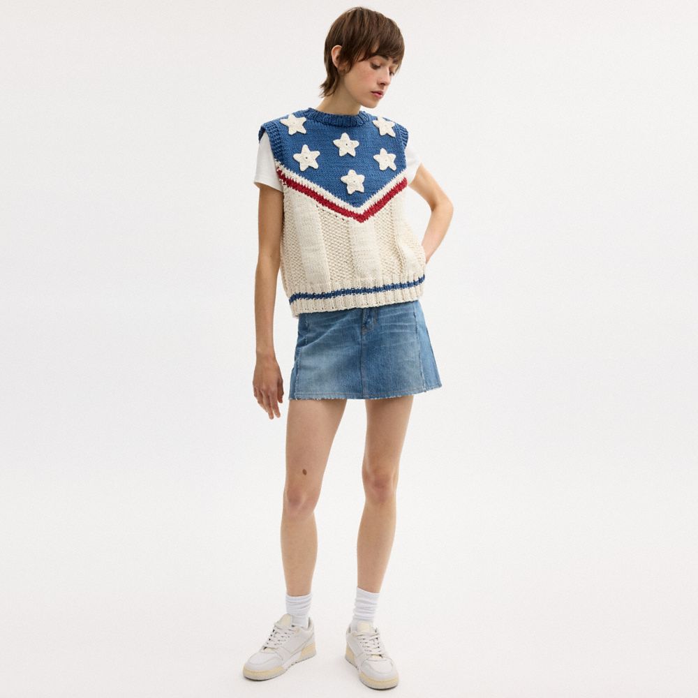 Женские свитеры Coach American Star Sweater Vest — фото 2
