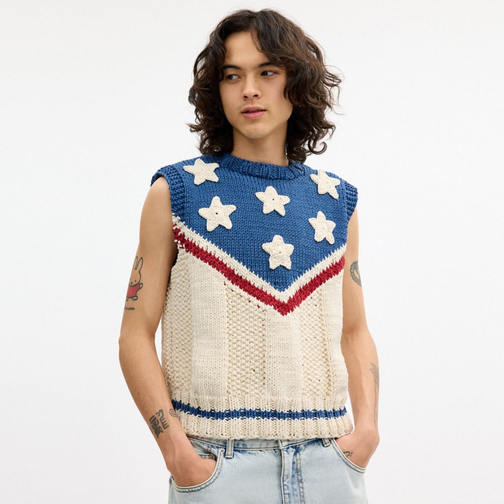 Женские свитеры Coach American Star Sweater Vest — фото 4