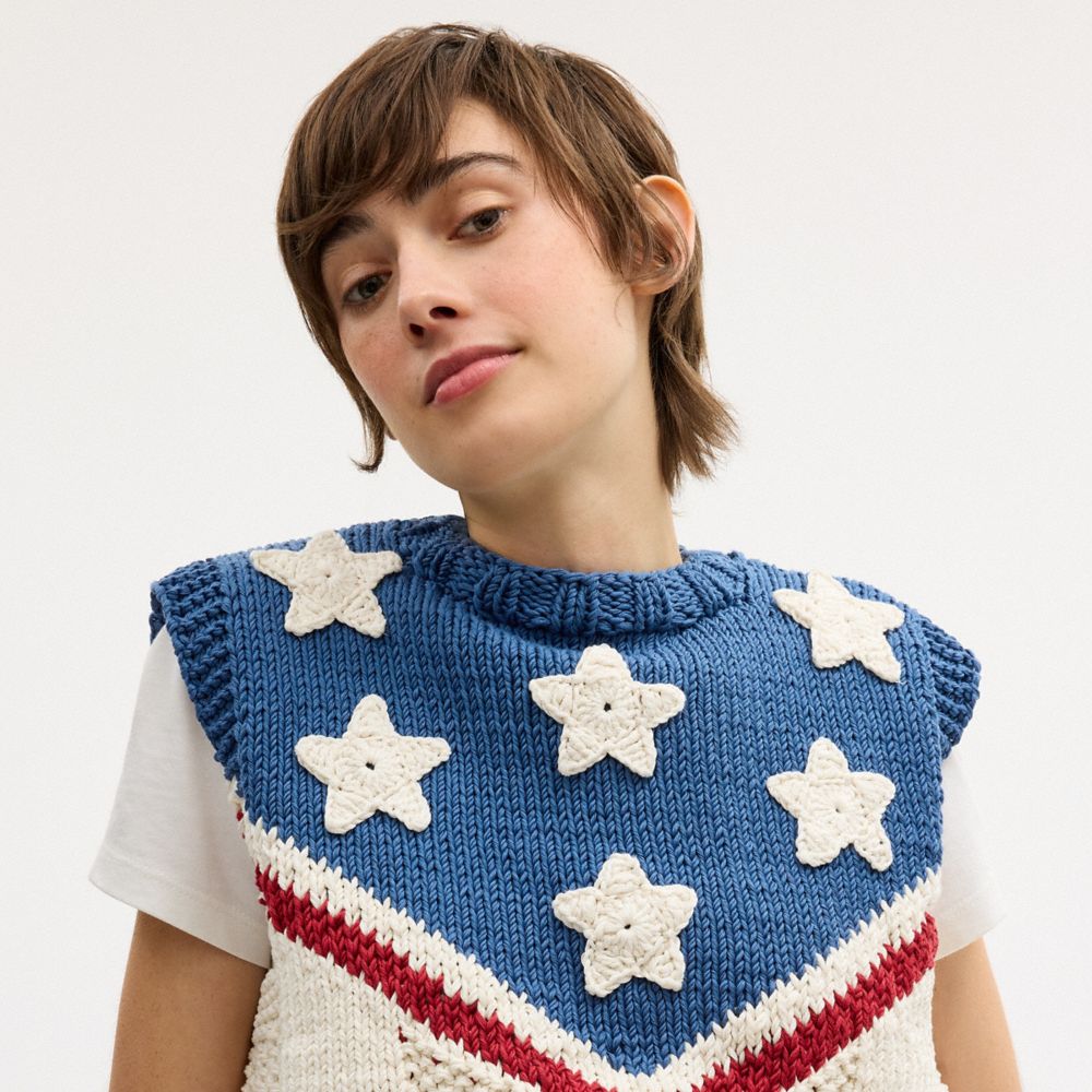 Женские свитеры Coach American Star Sweater Vest — фото 6