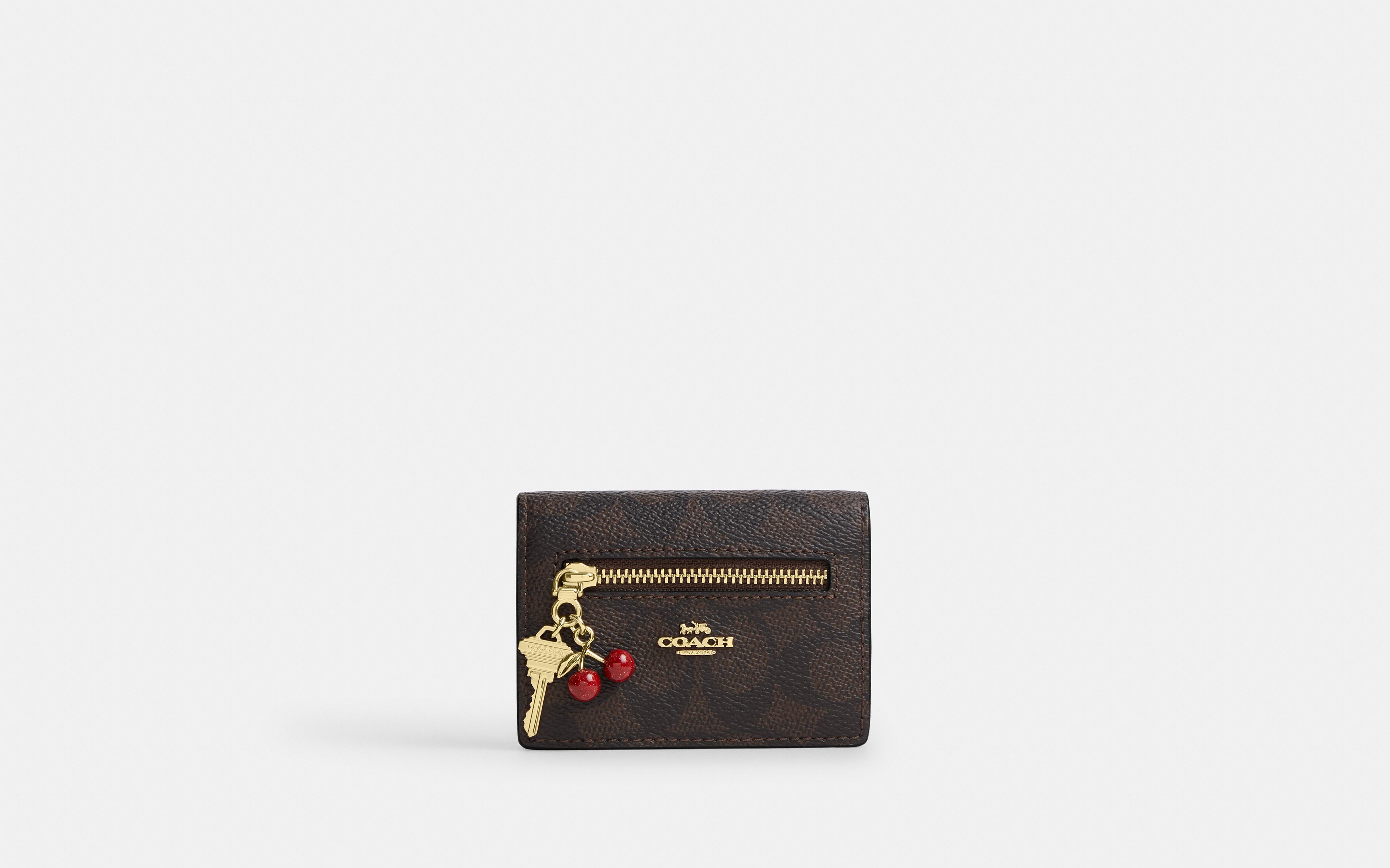 Card Case With Charms Signature Canvas